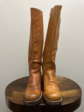 Vintage Frye Campus Tall Leather Boots Made in USA Size 6.5B B7